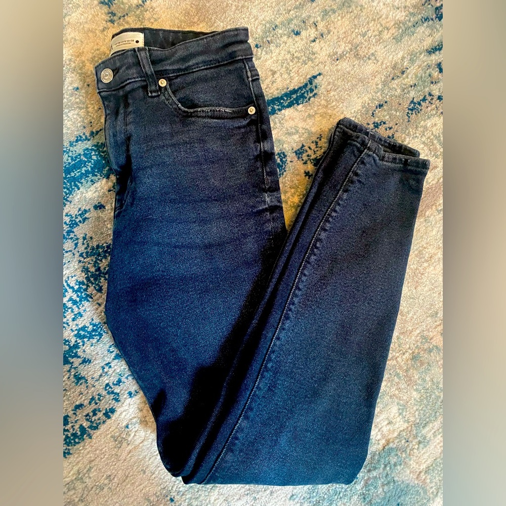 Zara High Rise Skinny Jeans (Dark Wash)
